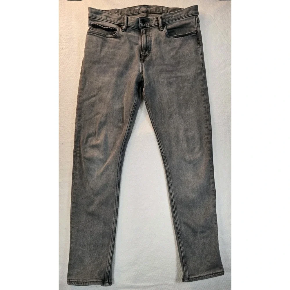 Banana Republic Legacy Jeans Mens 32x30 Blue Slim Fit Gray Stretch